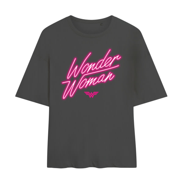 Wonder Woman Neon Logo Dame/Dame T-shirt M Hvid Hvid M