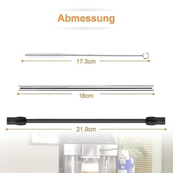 Ersättnings slang + set kompatibelt med Bosch Veroaroma och Siemens Eq.6 Series kaffemaskiner (mörkgrå) -ES