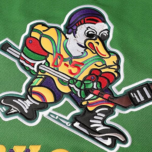 Herr Mighty Ducks 96 Charlie Conway 99 Adam Banks 33 Greg Goldberg Film Hockeytröja Grön 96  L