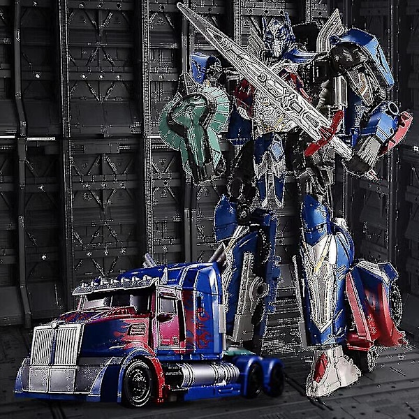 Transformer leksak Optimus Prime leksak, transformerbar bilrobot, transformerbar actionfigurmodell, barns födelsedagspresent