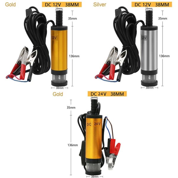 Elektrisk biloljepump 12V 24V för pumpning 12V Gold