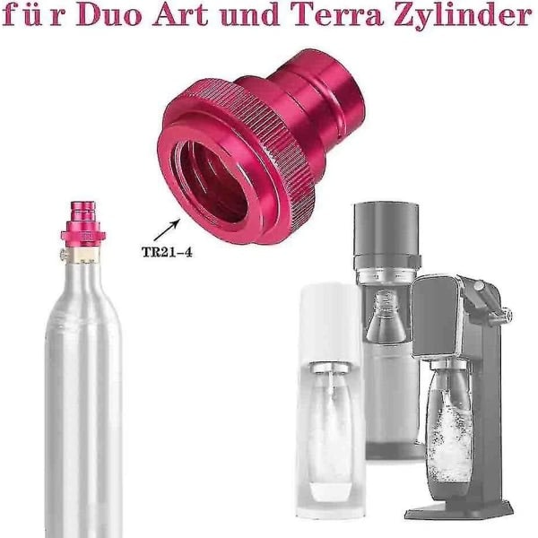 Snabbanslutningsadapter för Co2 till Sodastream Vattenspridare Duo Art, Terra, Tr21-4 Jnnjv