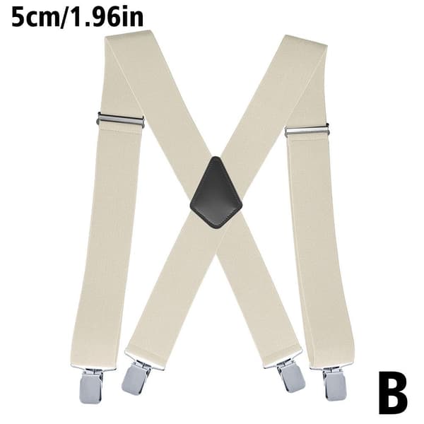 Sorte justerbare seler til mænd Unisex bukser elastiske Sch black oen-size
