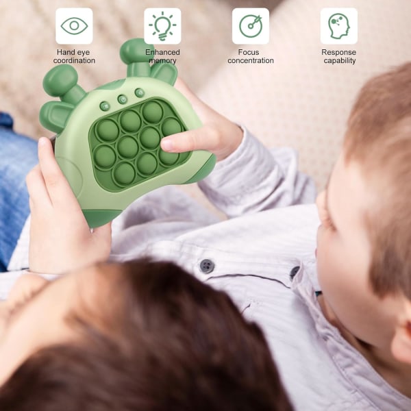 Light Up Pop Fidget Game, Pop it Game Sensoriska leksaker för barn, Push Bubble Pattern Popping Game, Tap Tap Smart Fidget green