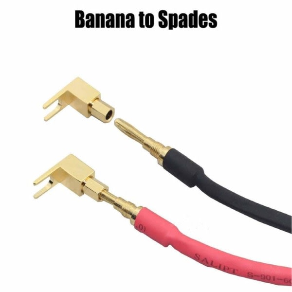 4 mm guldpläterad banaanilapio Adapterkontakt, Hi-Fi-högtalarkabel Trådkontakt 4st