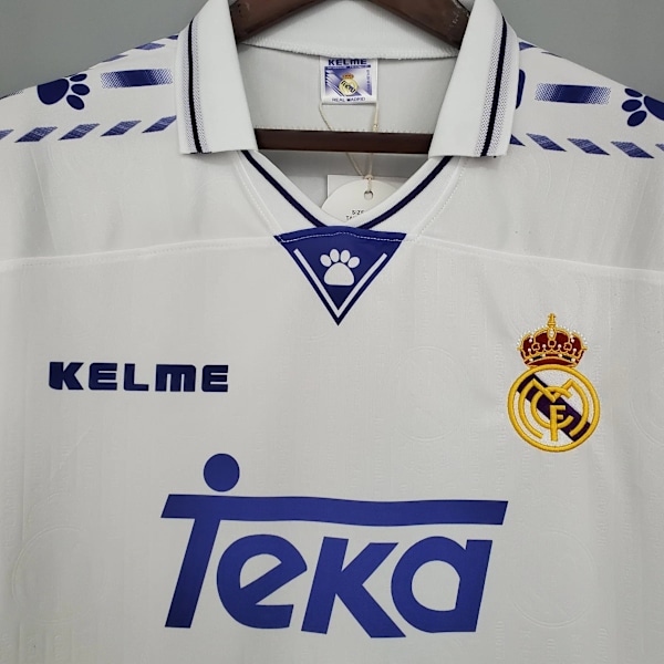 REAL MADRID 1996 - 1997 HEMMATRÖJA Herr Retro Fotbollströja S