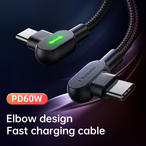McDodo CA-8080 USB-C til USB-C kabel, 60W, 3A, 1.5m