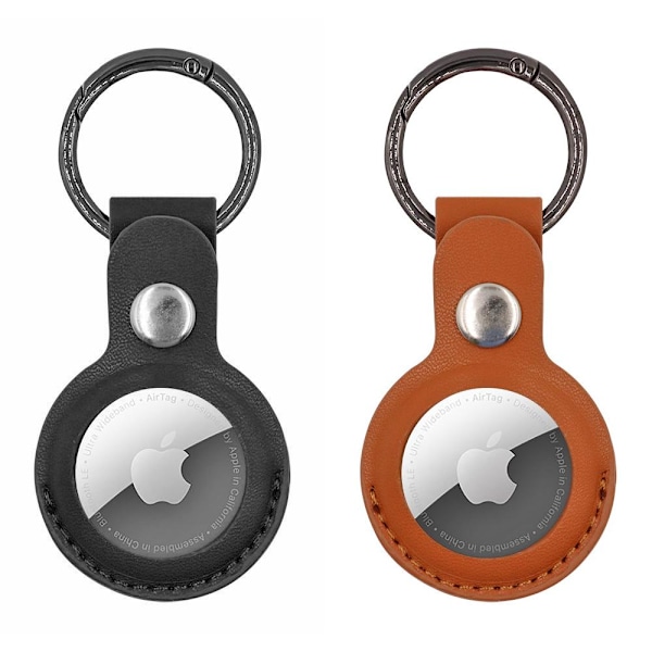2-pakks AirTag-etui / Beskyttelse - Nøkkelring Svart Black 2st Svart