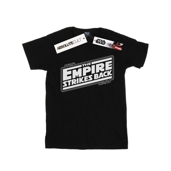 Star Wars Girls The Empire Strikes Back Logolla puuvillainen T-paita 12- musta 12-13 vuotta
