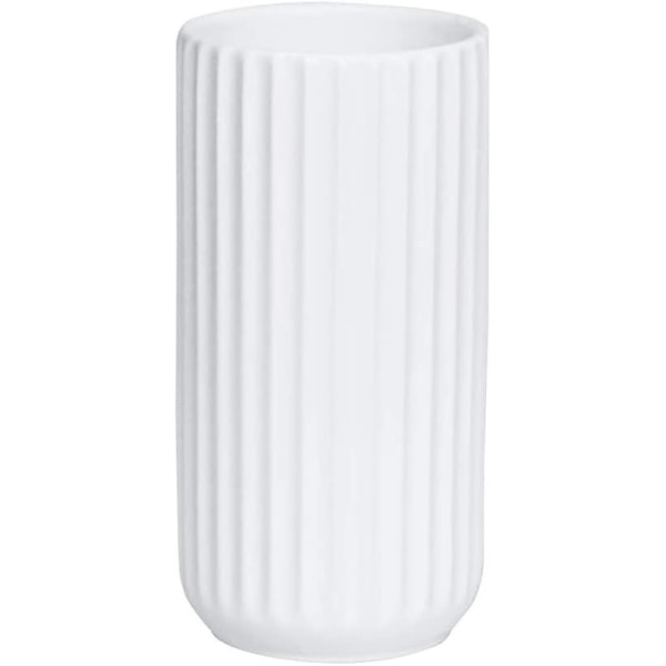 Vaser i vit keramik på 7 tums inredningsvaser