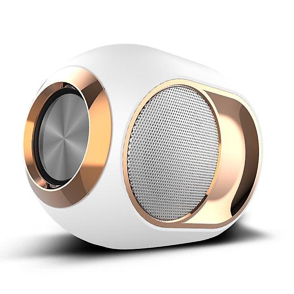 Trådlös Bluetooth-högtalare med FM-radio för utomhusbruk, kraftfull bas WHITE