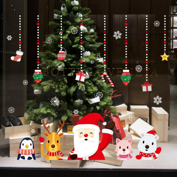 Julklapp Glas klistermärken köpcentrum fönsterdörr Dekal Post