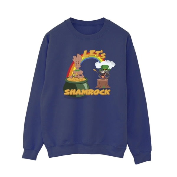 Marvel Dam/Ladies St Patrick´s Day Groot Shamrock Sweatshirt Navy Blue XL