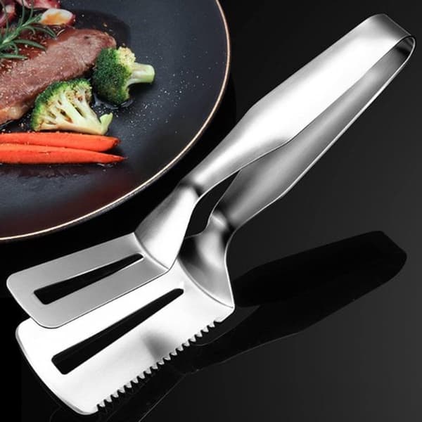 Tang i rustfrit stål, sæt med 2, 26 cm til grill, køkken, buffetservering