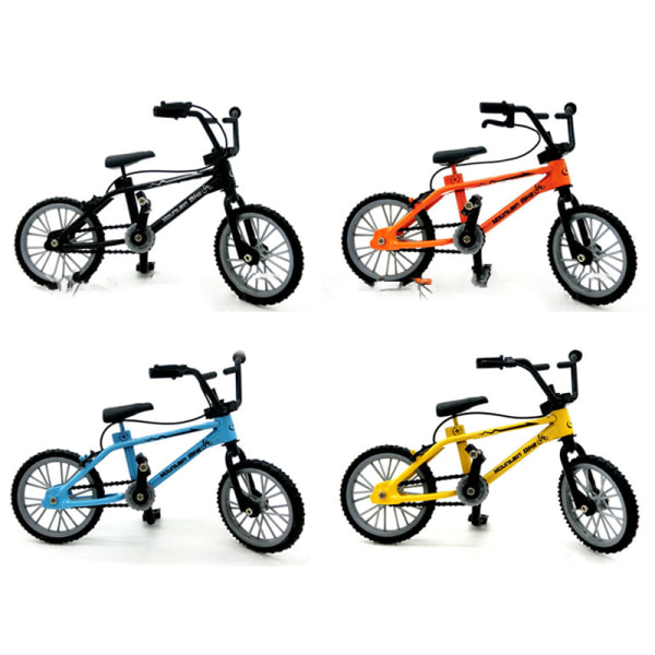 Finger BMX Mini Cykel Montering Cykelmodell Leksaker Finger Kids Bi Gul