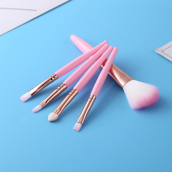 5Pcs Makeup Brushes Tool Set Cosmetic Powder Eye Shadow Eyebrow Foundation Blush Blending Beauty Brush Supplies