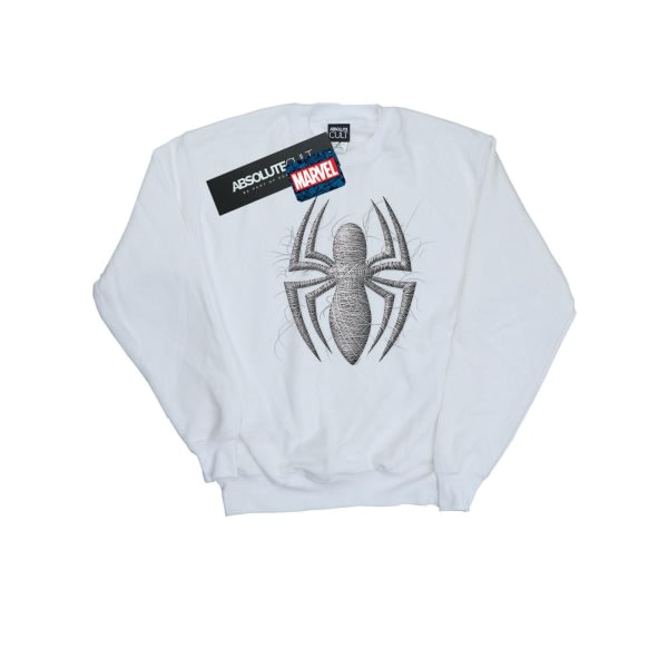 Marvel Boys Spider-Man Web Logotyp T-shirt 9-11 år Vit Vit 9-11 år