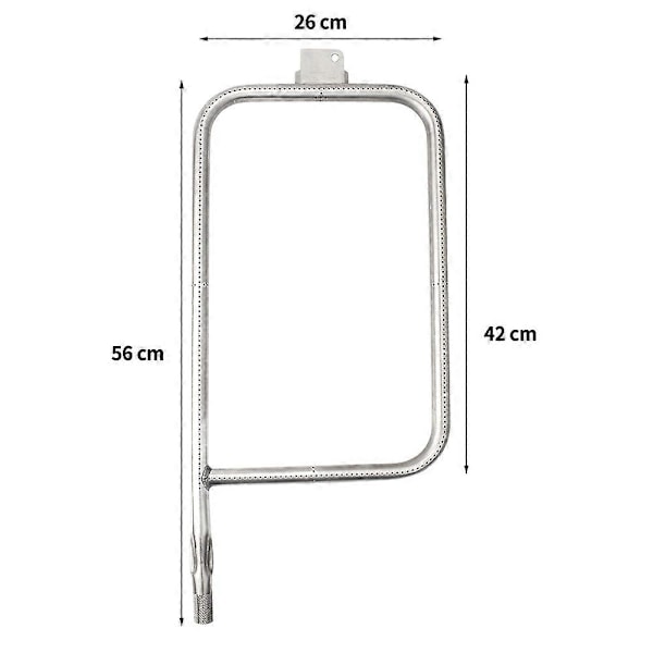 Weber 65032 Brennkammer for Q300 Q320 Q3200 American Gassgrill 304 rustfritt stål-XF1-