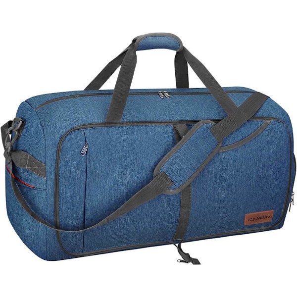 Reise Duffel Bag, Foldbar Weekender Bag med Skoskuff for Menn Kvinner Vanntett og Rivbestandig