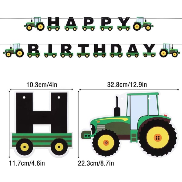 Födelsedag Traktor Banner, Tractor Bunting Banner