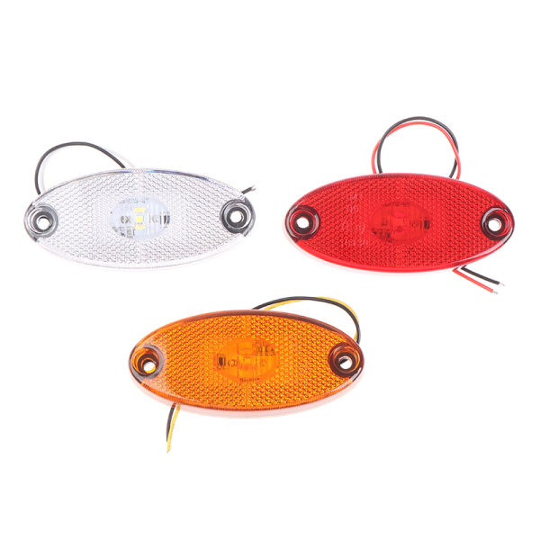 3LED 12v 24v LED-positionslys til anhængere campingvogn White