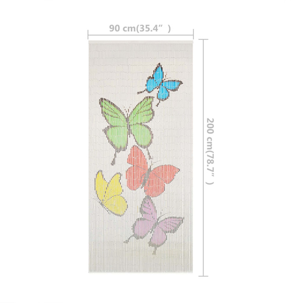 vidaXL Bambus Dørgardin 90x200 cm