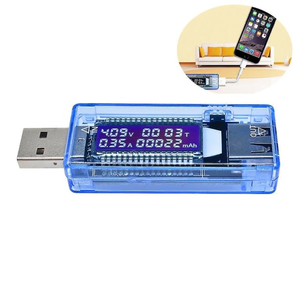 USB laturi Yleismittari Laturin ilmaisin Power Digitaalinen volttimittari