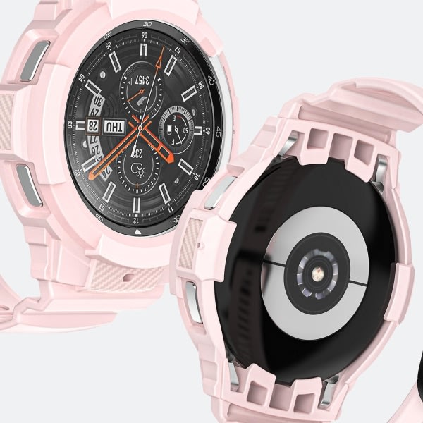 Kompatibel med Galaxy Watch 5/5 Pro / 4-remmer Justerbar Silikonrosa