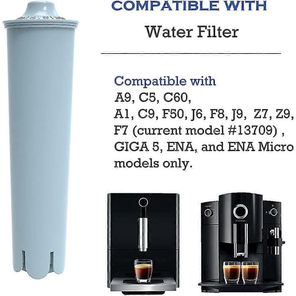 6-pak Jura Clearyl Claris til kaffemaskiner Blå Erstatningsvandfilter-FF- 4 PCS