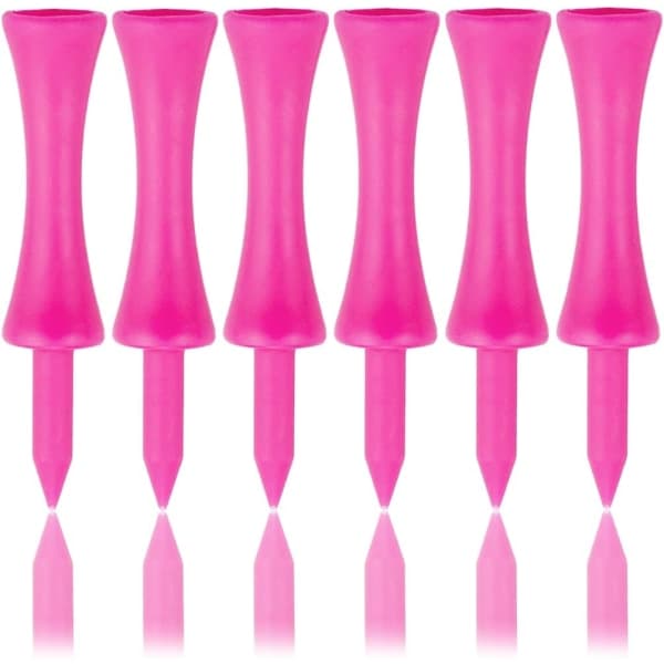 Paket med 100 rosa 57 mm plastgolftee