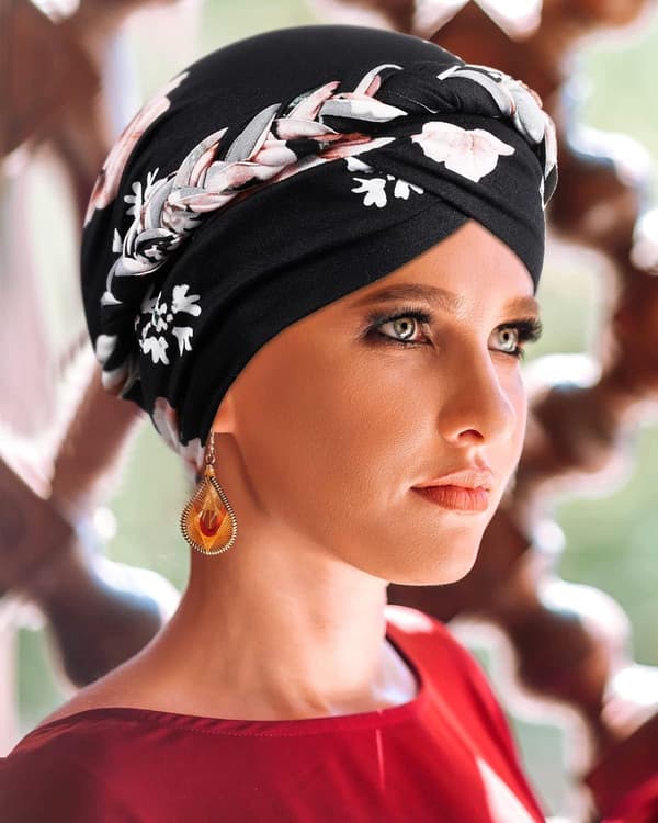4 stk Dame Turban Caps Perlebrodert Hodeplagg Beanie Twisted
