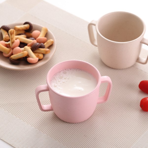To håndterede krus i ensfarvet drikkekop Mælk Kaffekop porcelæn til hjemmet, praktisk og populær