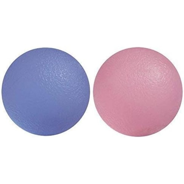 ResultSport Stressbollar Handträning Terapeutisk Gelboll Set med 2-taktsrehabilitering, greppstyrka, handdsstöd, stressboll(lila+rosa）)