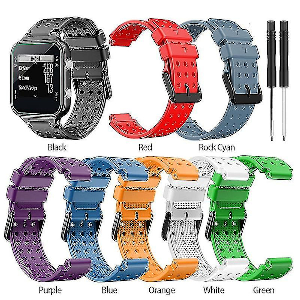 Rem för Garmin Approach S20 Monokrom Klockarmband För Garmin Approach S20 Silikonersättning Modehandledsband För Garmin as show 7