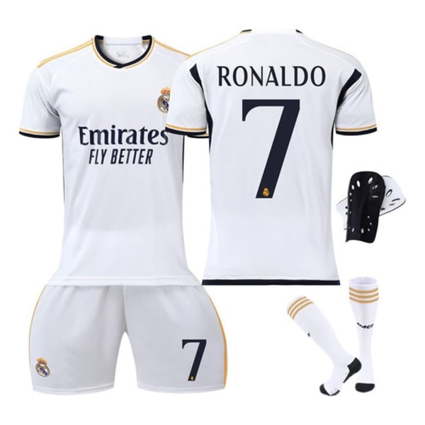 Real Madrid-trykt fodboldtrøje C Ronaldo no. 7 22 (højde 130-135 cm, vægt 26-29 kg