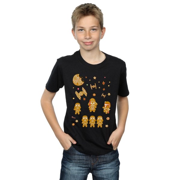 Star Wars Boys Gingerbread Empire T-shirt 7-8 år Svart 7-8 år