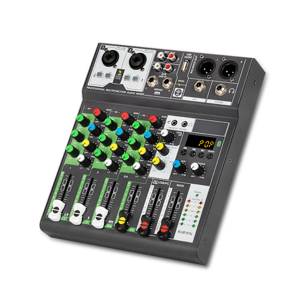 Professionell ljudmixer Ljudmixerkonsol Bluetooth-kompatibel mixer Bra känslighet Mini Audio DJ Mixer Board