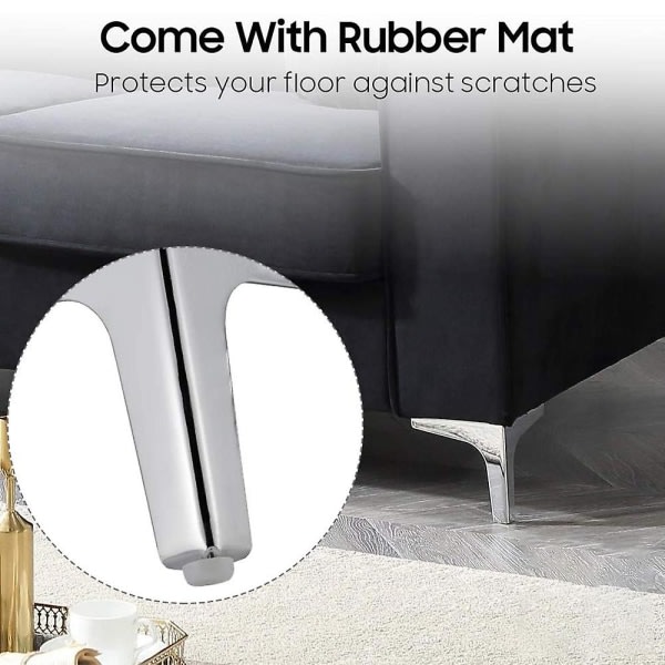 4 Pack metalmøbler sofaben, moderne stil DIY-møbelfødder