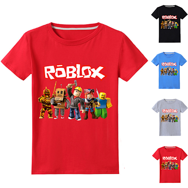 ROBLOX Rento Navetta Pojat Gamer Lyhythihainen Kesä T-paita musta 150cm black