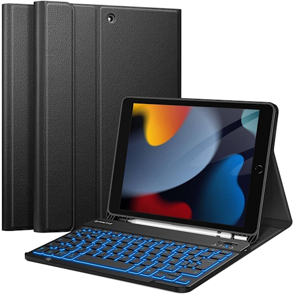 Tastatur til iPad 10,2\" 9./8./7. generation [fransk QWERTY], sort