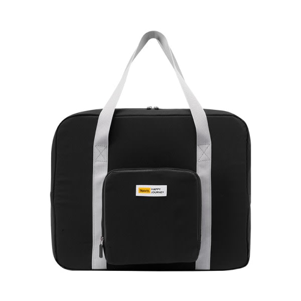 Vikbar resekappväska Tygväska Handbagage (svart)