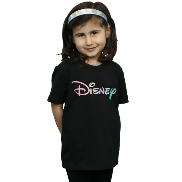 Disney Girls Pastel logo puuvilla T-paita 3-4 vuotta Musta 3-4 vuotta