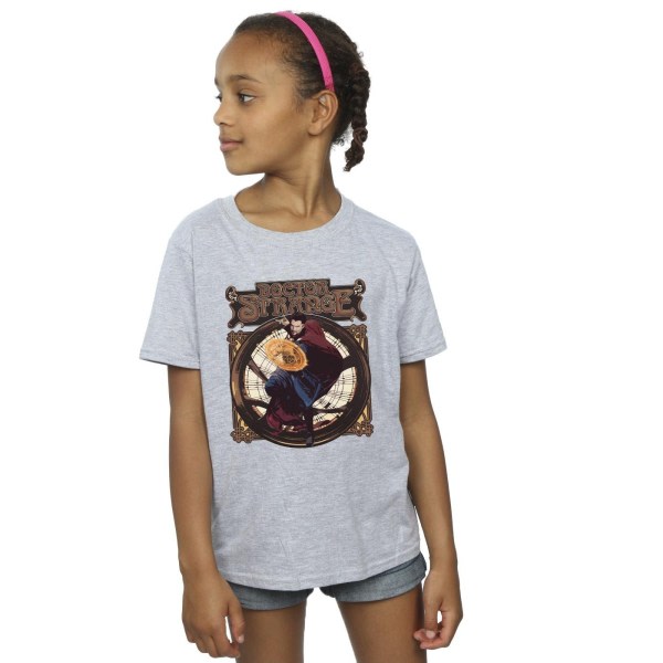 Marvel Girls Doctor Strange Circle T-shirt i bomull 7-8 år Spo Sports Grey 7-8 år