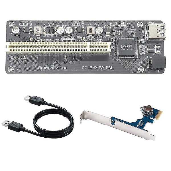 Pci-e till Pci Expansion Adapter Card Asm1083 Support Ljudkort Parallell Card Golden Tax Card