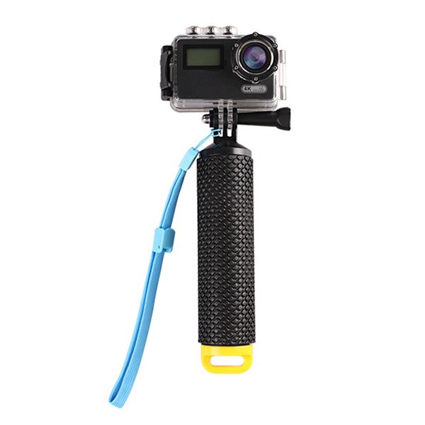 Flydende håndgreb, stangfæste til Gopro Hero 9 8 7 6 5 Max Session 4 3+, tilbehør til håndtagsfæste til AKASO yellow