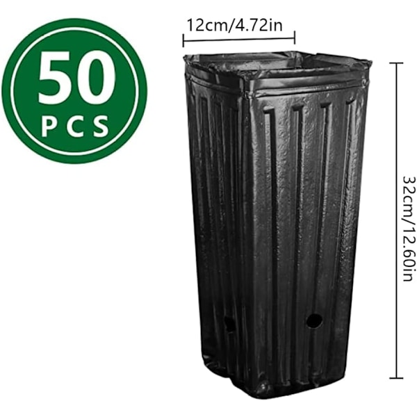 Plastpotter 50 stk. frøplantepotter Blomsterpotter, Dybe plantepotter Høje træplantepotter