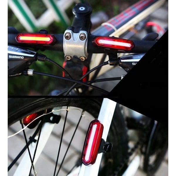 Kraftig cykelbaglygte, USB genopladelig LED-cykellygte