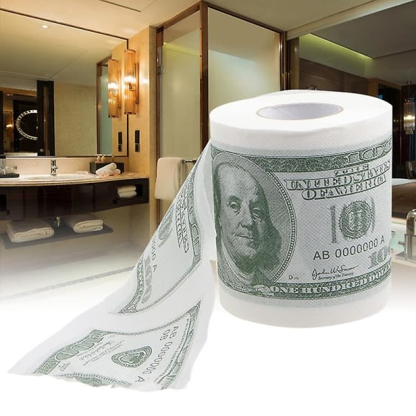 Sofirn $100 Dollars Bill Toiletpapirrulle Funny Toilet Papir Gag Toiletpapir Wc Papir Toilet Nyhedsgave