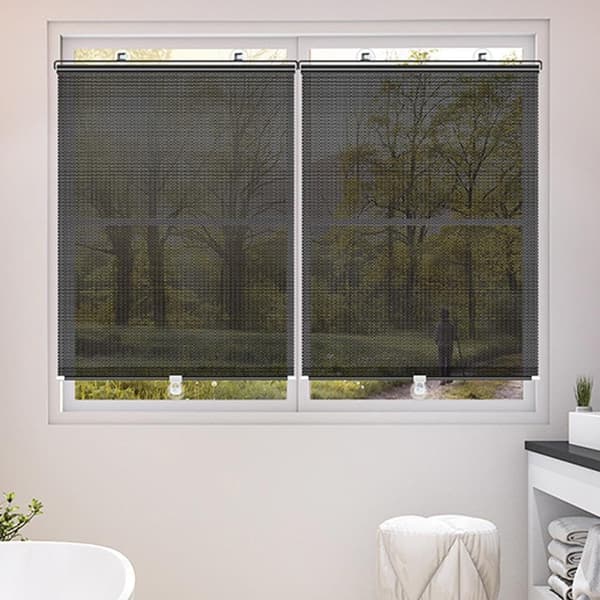 Universal Roller Blind Suction Cup Sunshade Blackout Blind Car Bedroom Window Office Sunshade Retractable Curtains-FF- 40*125cm 1set
