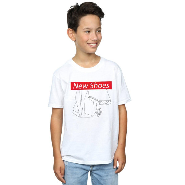 Disney Princess Boys Askepott New Shoes T-Shirt 5-6 år Whi White 5-6 år